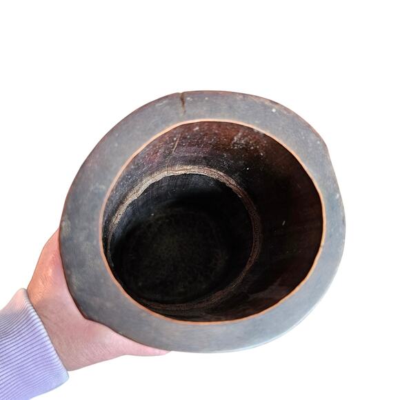 Asian Bamboo Wood Carved Cherry Blossoms Planters/ Candle Holders/ Vase - Picture 12 of 13